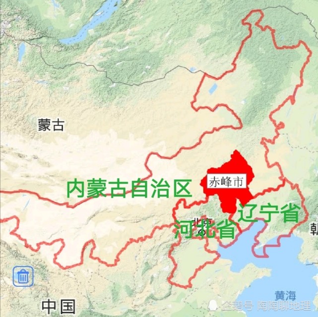 赤峰市地理位置图赤峰市地处大兴安岭南段和燕山北麓山地,所以境内大