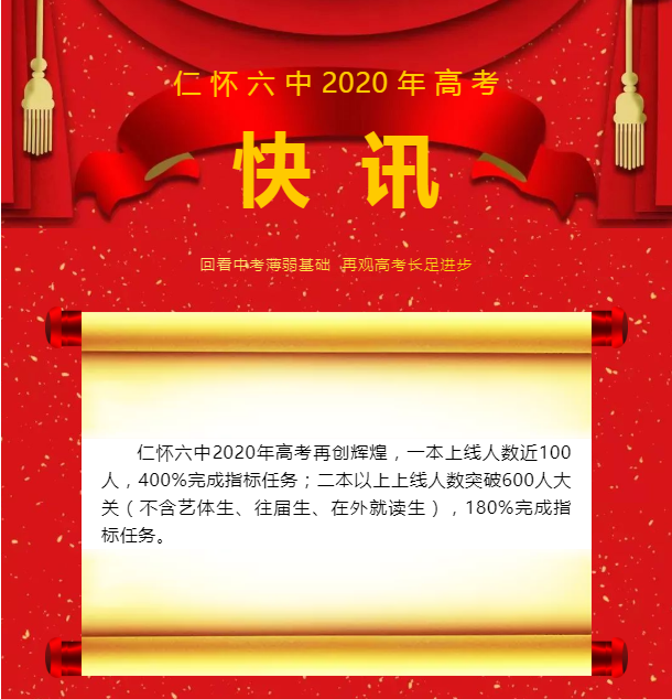 2020年遵义仁怀市多所中学高考喜报!一中,四中,五中,六中共创历史!