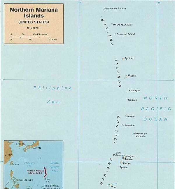 北马里亚纳地图