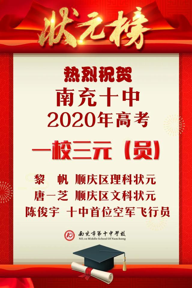 2020年南充市多所中学高考喜报!十中,龙门,九中,安平高坪共创历史!