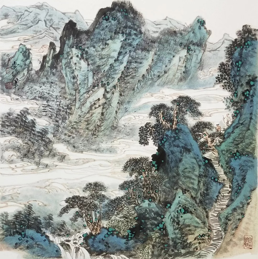 仁美名师白崇然作品 中国山水画的写生有它自已的特点,有别于西洋画