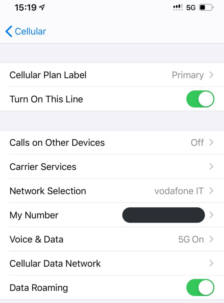 苹果iphone 12系统截图再曝光!有5g 4g 3g三个选项