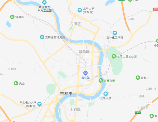 白山市:浑江区,江源区,临江市,抚松县,靖宇县,长白朝鲜族自治县松原市