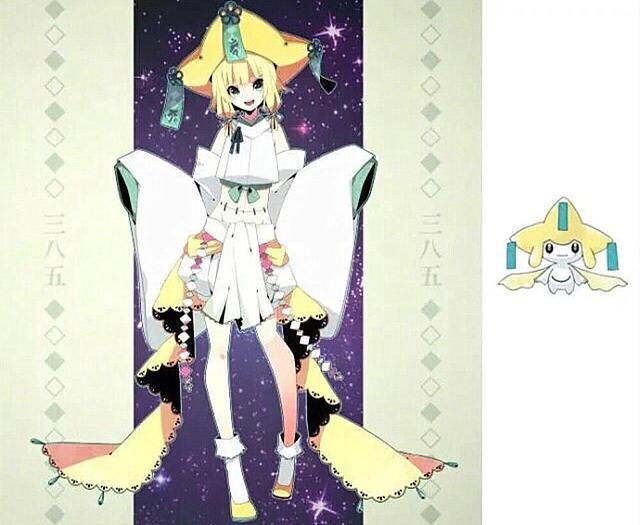 宝可梦幻化成人类后基拉祈变身精灵公主梦妖魔则成了女魔法师
