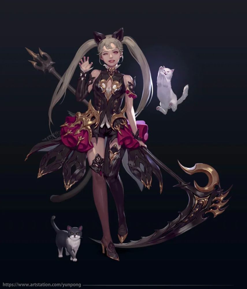 韩国插画师绘制超精致动漫人物游戏角色设计作品
