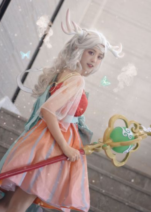 王者荣耀瑶遇见神鹿cosplay绝美无暇