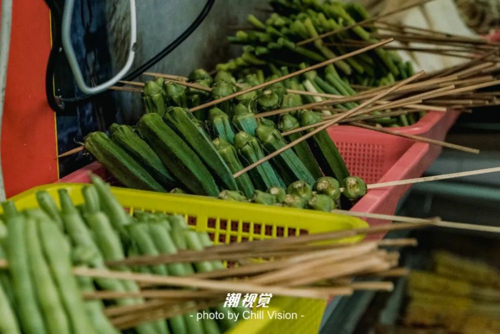 还有茄子,蒜芯,韭菜,秋葵,豆角.