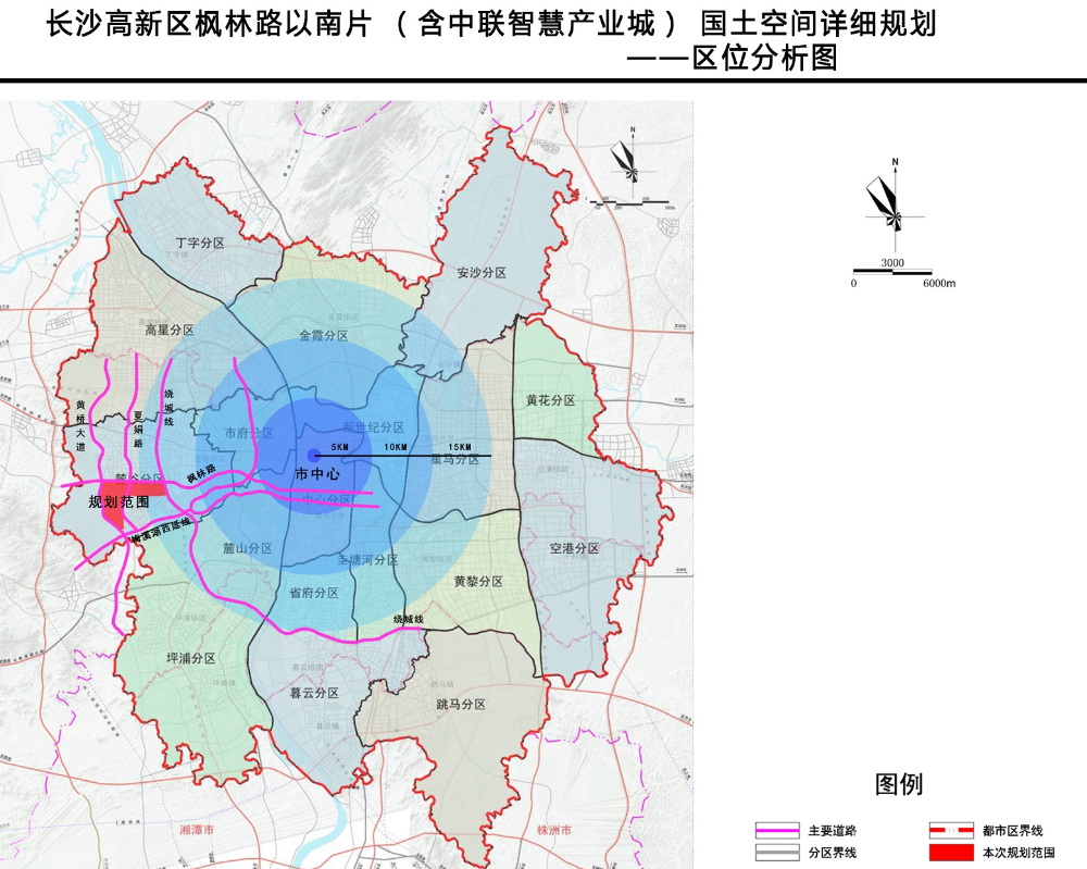 本次规划区位于长沙高新区,北以枫林路为界,南至意杨路,东至西三环