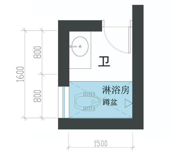 不过需要注意的是,在淋浴区做蹲盆,可能面临走路不方便的问题.