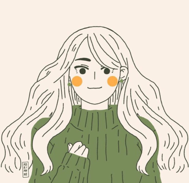 简笔画超美女生头像