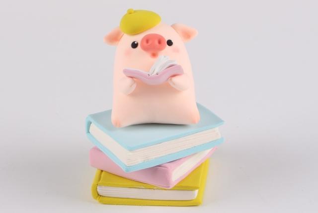 儿童抗菌粘土diy教程—看书的小猪