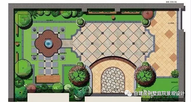 方案图-豪宅自建房别墅农村乡村庭院子私家花园景观绿化翻新改造设计!