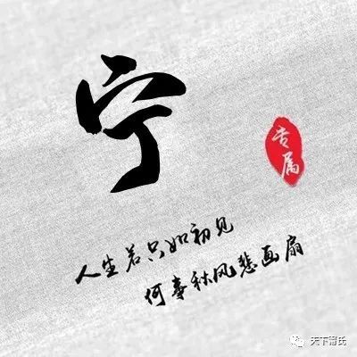 甯宁氏专属头像送给宁家人喜欢可带走