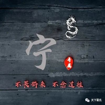 甯(宁)氏专属头像,送给宁家人,喜欢可带走