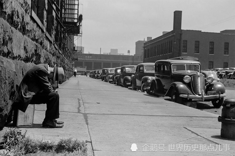 珍贵老照片:1941年,美国芝加哥的街头景象,经济大萧条余波未了