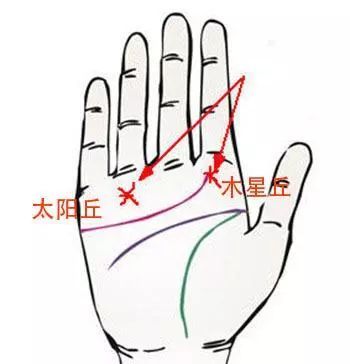 手掌中太阳丘或者木星丘若有星纹,则代表着吉利,拥有这种手相的人