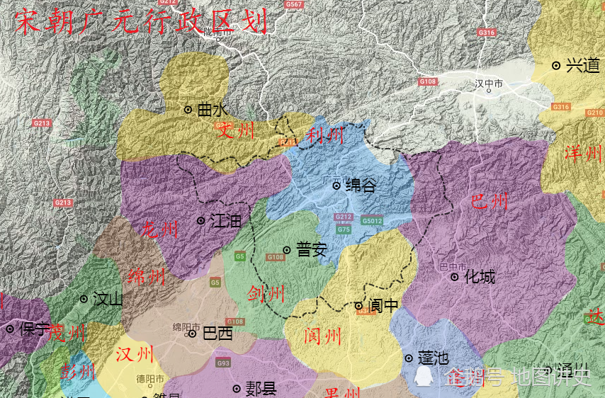 四川广元行政区划史,四分五裂的唐宋,阆中主导的明清