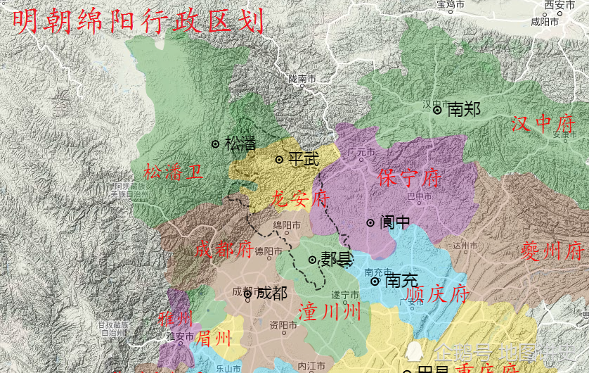 四川绵阳行政区划史秦汉中心的梓潼四分五裂的隋唐