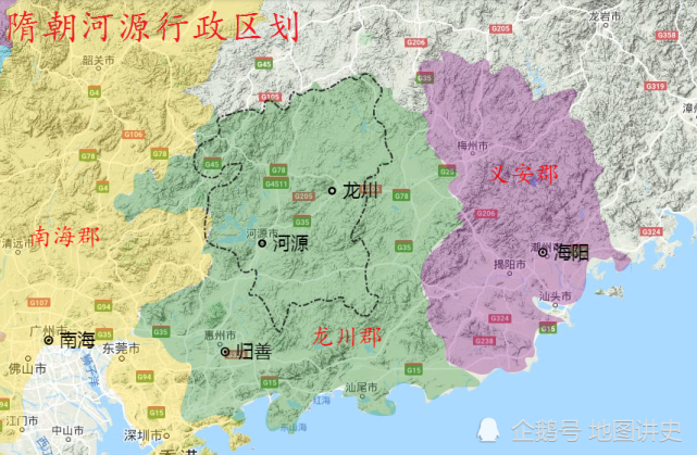 广东河源行政区划史先有龙川后有河源