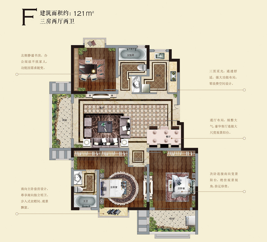 户型建面约 96,112㎡,放风价2万/㎡.