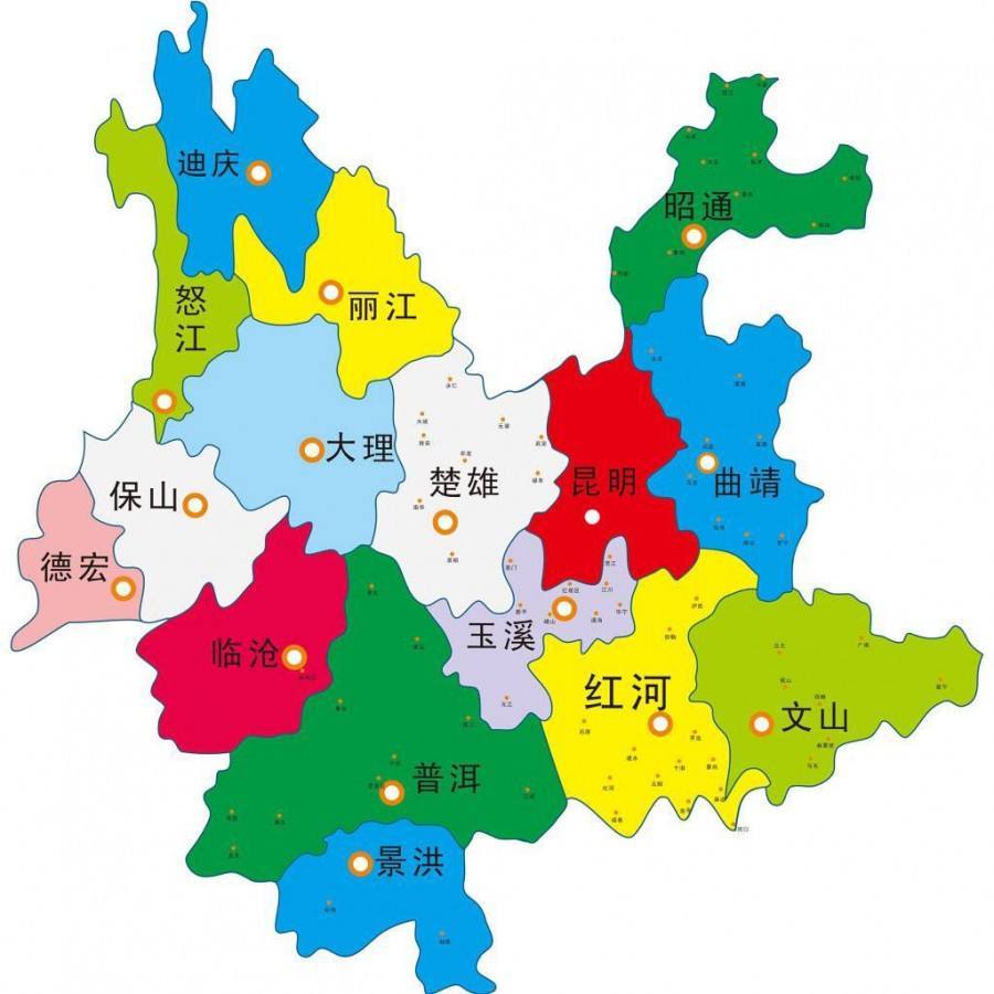 云南行政区图