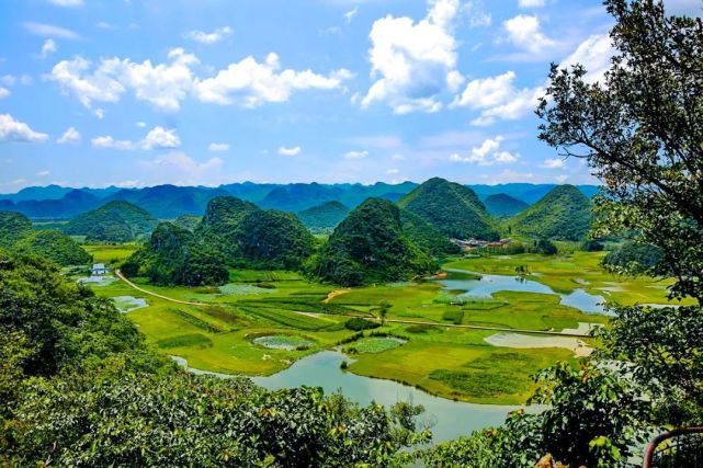 普者黑 普者黑风景,被誉为"世间罕见,中国独一无二的喀斯特山水田园