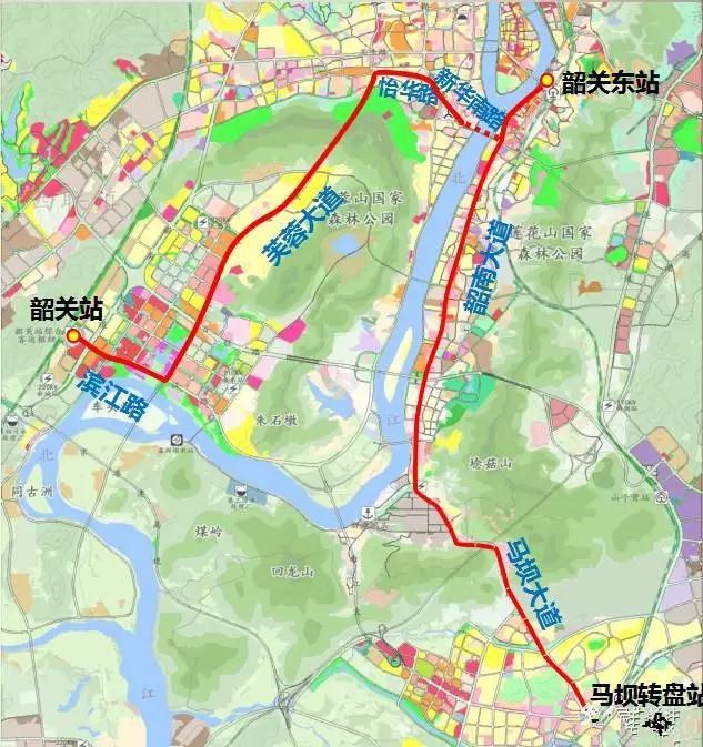 韶关规划智轨线路9条:1,2,3,4,5,6,7,8,9号