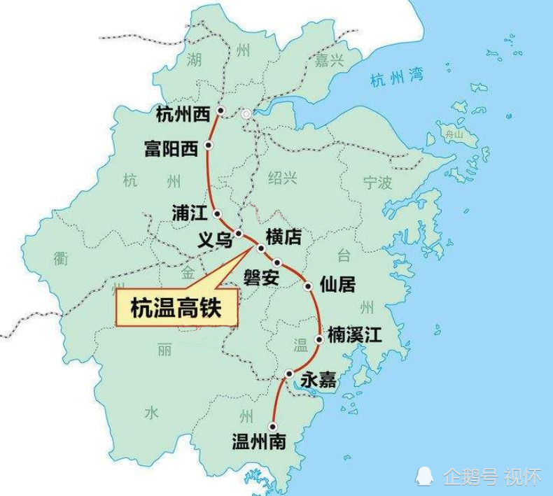 温高铁二期(桐庐至义乌:该线路自湖杭铁路桐庐东站引出,经桐庐,浦江