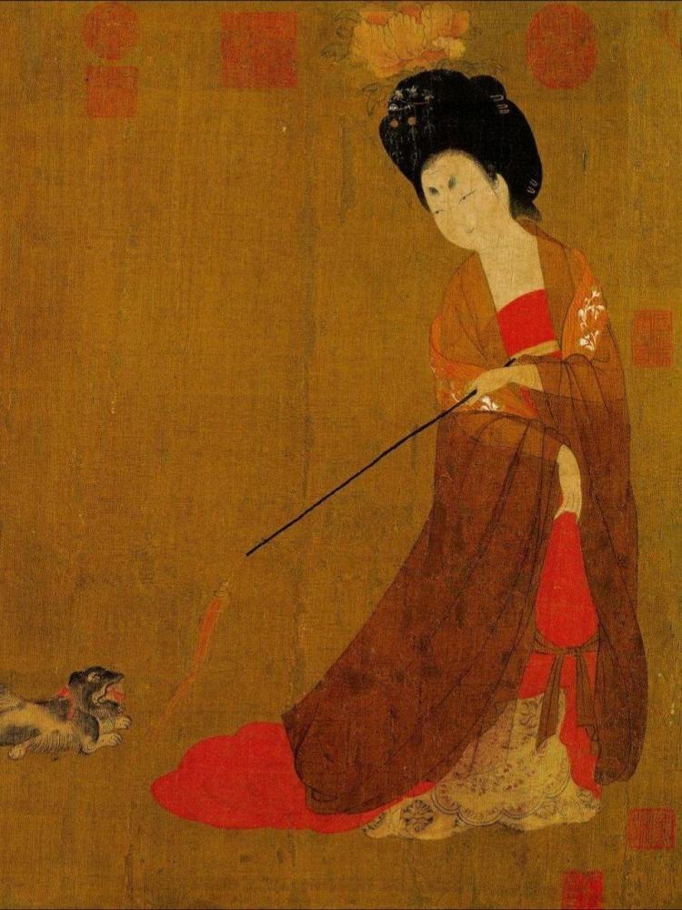 传世名画簪花仕女图,既是艺术巅峰作品,也是一个时代的见证