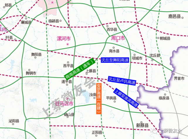 作为国家城市群大通道路线 沈丘至卢氏高速公路 有望成为途径上蔡