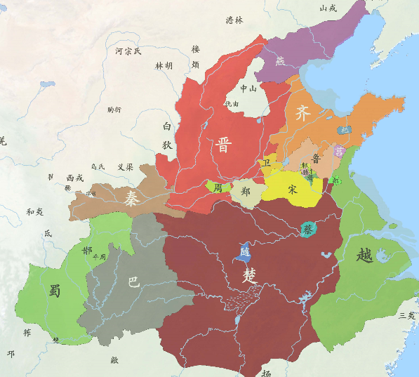 春秋末期地图(来源:史图馆)