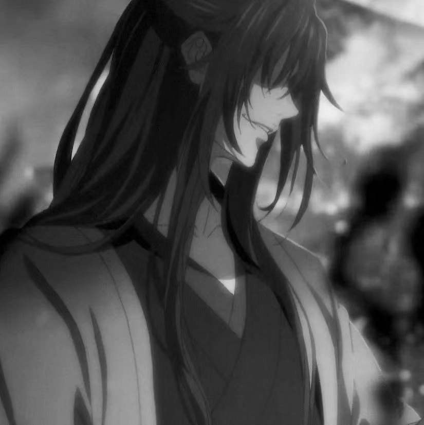 黑白动漫男头 魔道祖师