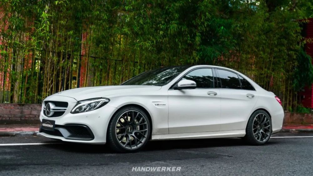 c63轮毂改装,轮毂改装 奔驰amg c63 x rays g16 mk 19寸轮毂 x米其林ps4s轮胎 颜值与舒适的