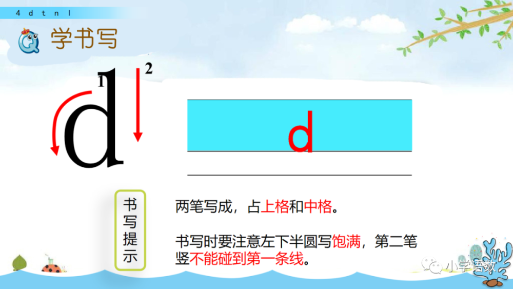 部编版一年级上册汉语拼音4dtnl图文讲解