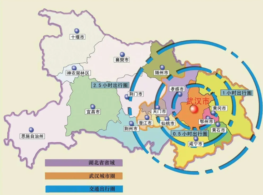 武汉城市圈范围