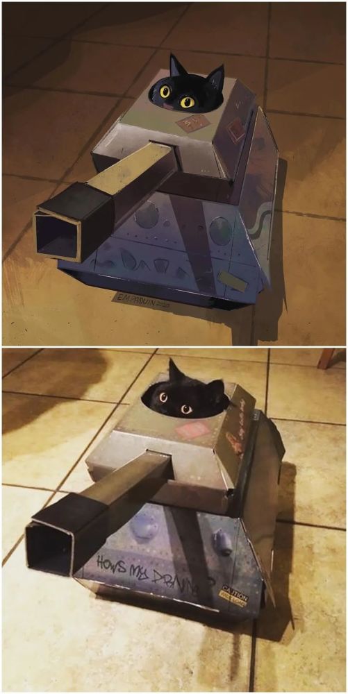 一组可爱的猫咪插画:竟然比原图还好看!