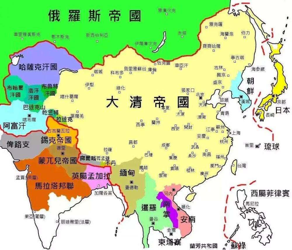 可是新疆问题迫在眉睫,1867年,阿古柏来到新疆,建立了洪福汗国.