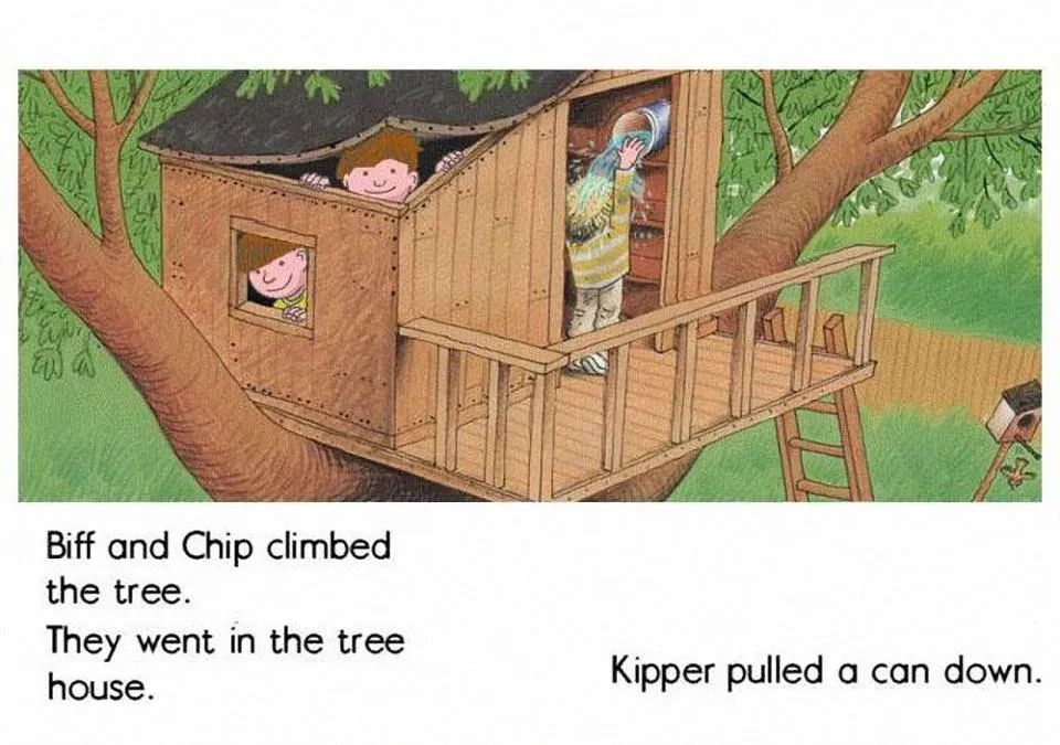 biff and chip climbed the tree.