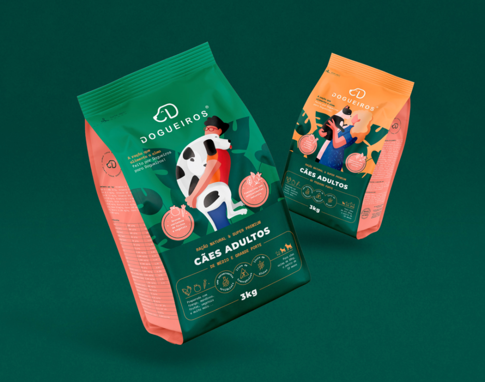 一款主人与猫/狗的宠物粮食包装设计