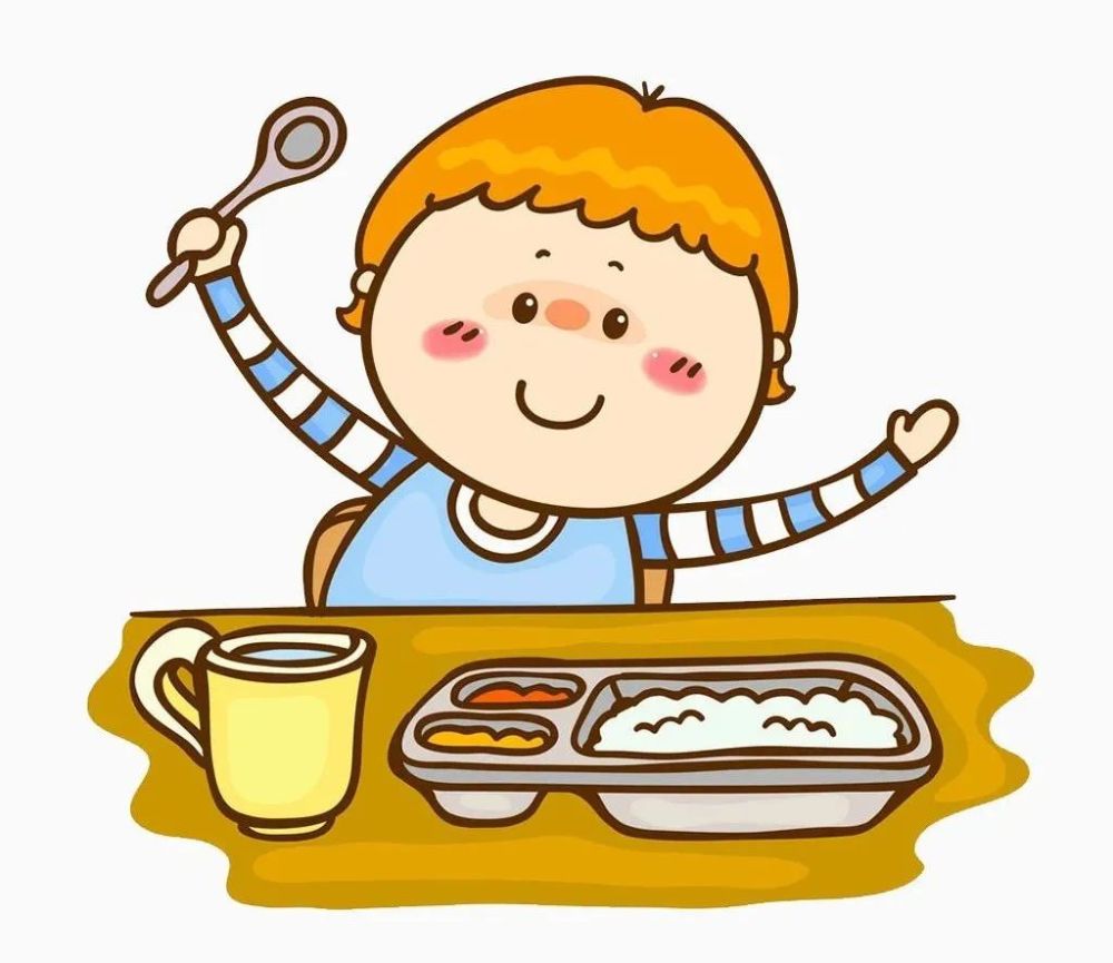 02进餐有要求 ▼幼儿园老师这样做: ◆为孩子讲述正确进餐方式