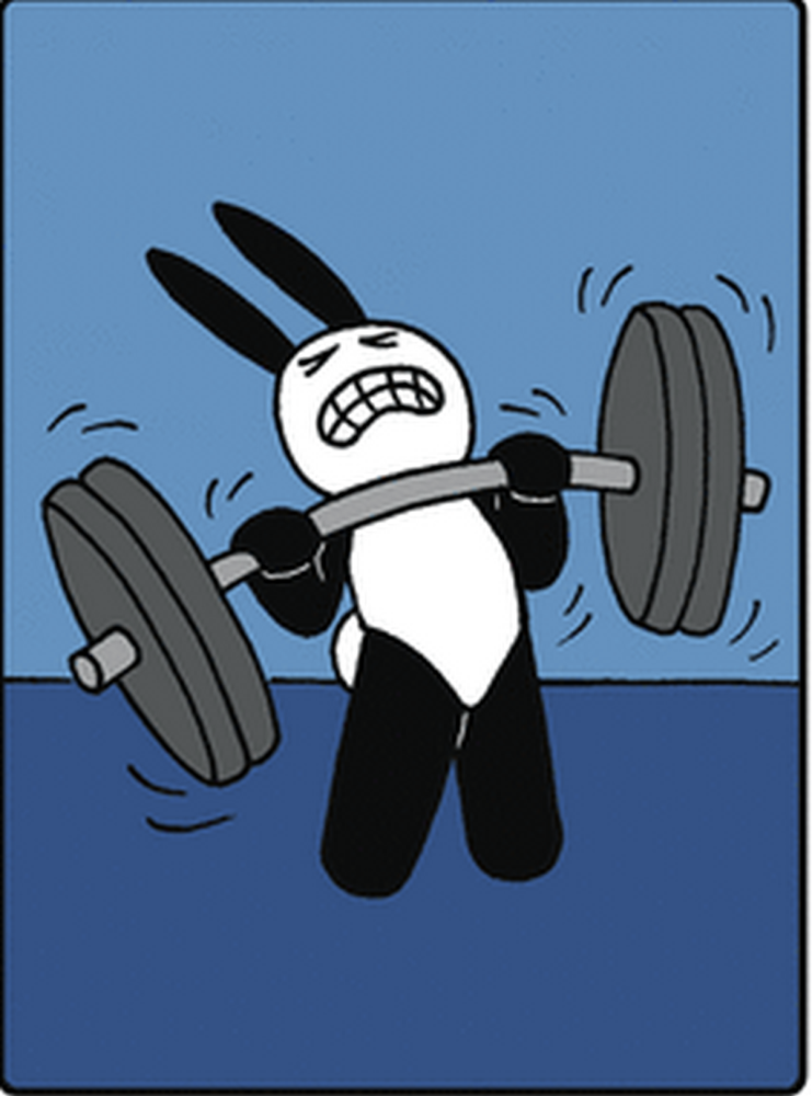 奇趣漫画:兔子看着镜子里的肌肉很满意,结果都是镜子的假象