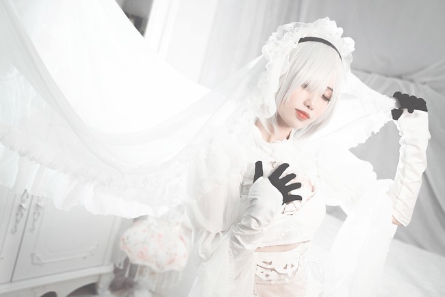 尼尔:机械纪元——2b花嫁cosplay