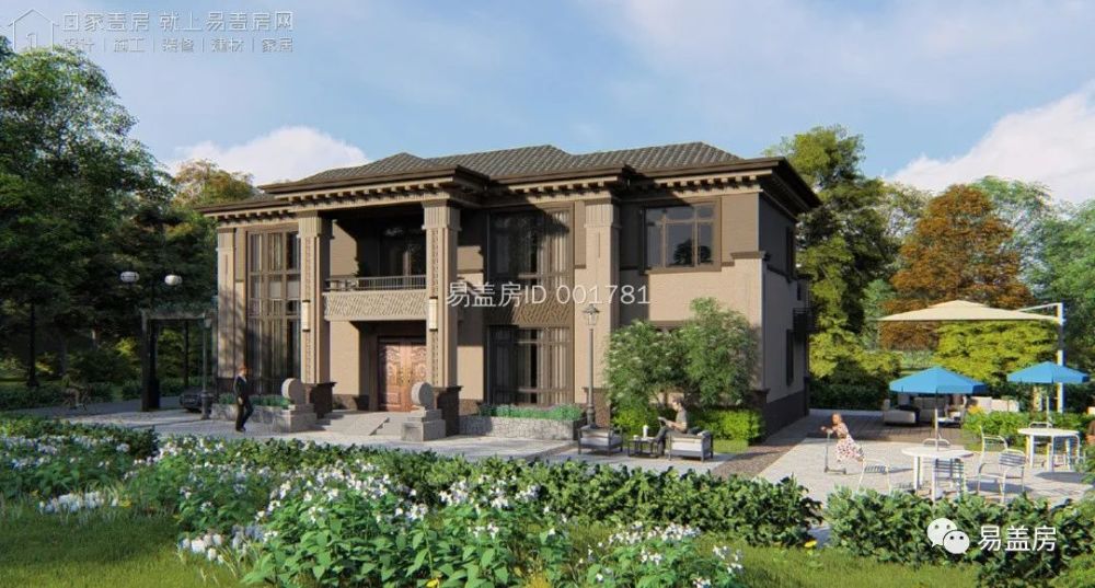 23m×12.3m,福建宁德大面宽实用型新中式别墅