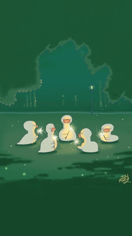"壁纸"可爱治愈鸭,若无闲事挂心头,便是人间好时节