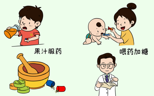 这些给孩子服药和诊疗的方式是错误的,请你纠正