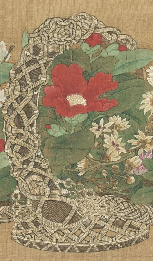 南宋画家李嵩笔下的春天花篮图