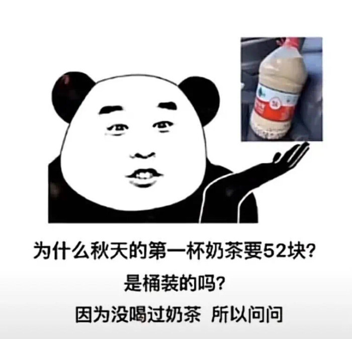 秋天的第一杯奶茶表情包