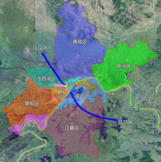 15张地形图快速了解湖北省武汉市辖的13个区