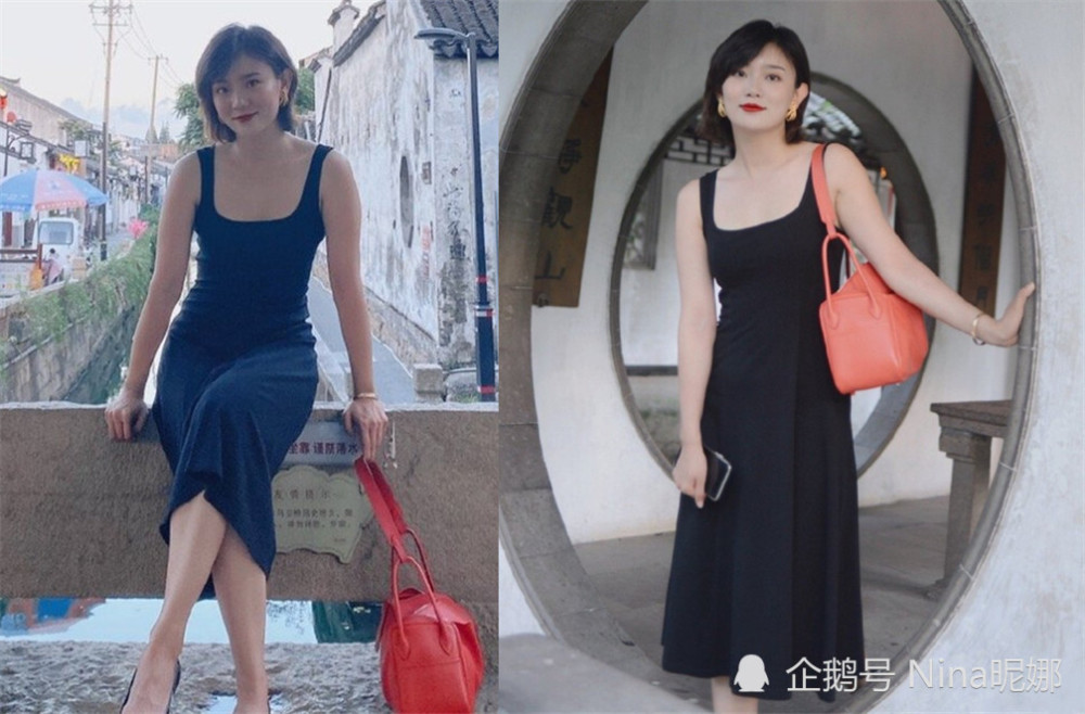 央视外景主持人李七月不上班好惊艳,穿吊带裙腰细腿长
