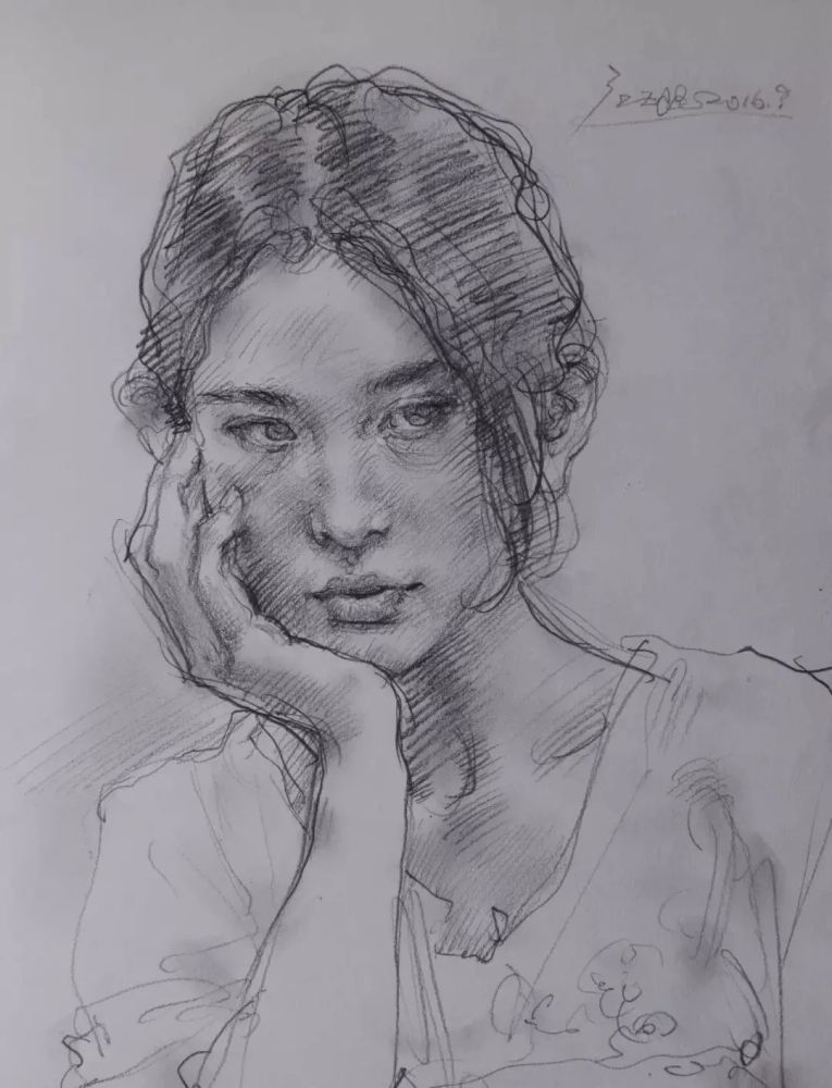 92幅川美院长庞茂琨高清速写
